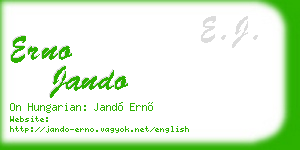 erno jando business card